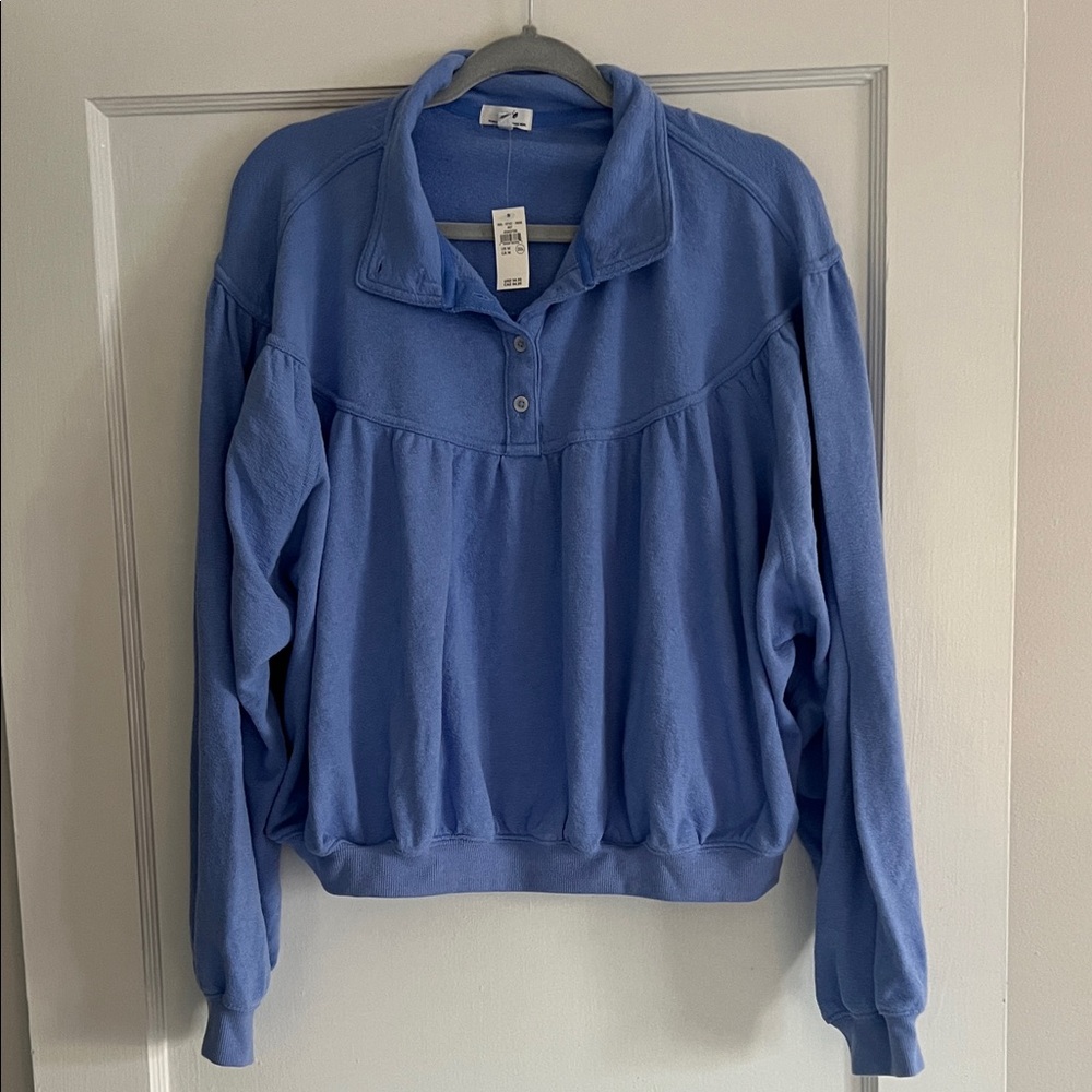 NWT Aerie Collared Button Down Sweatshirt